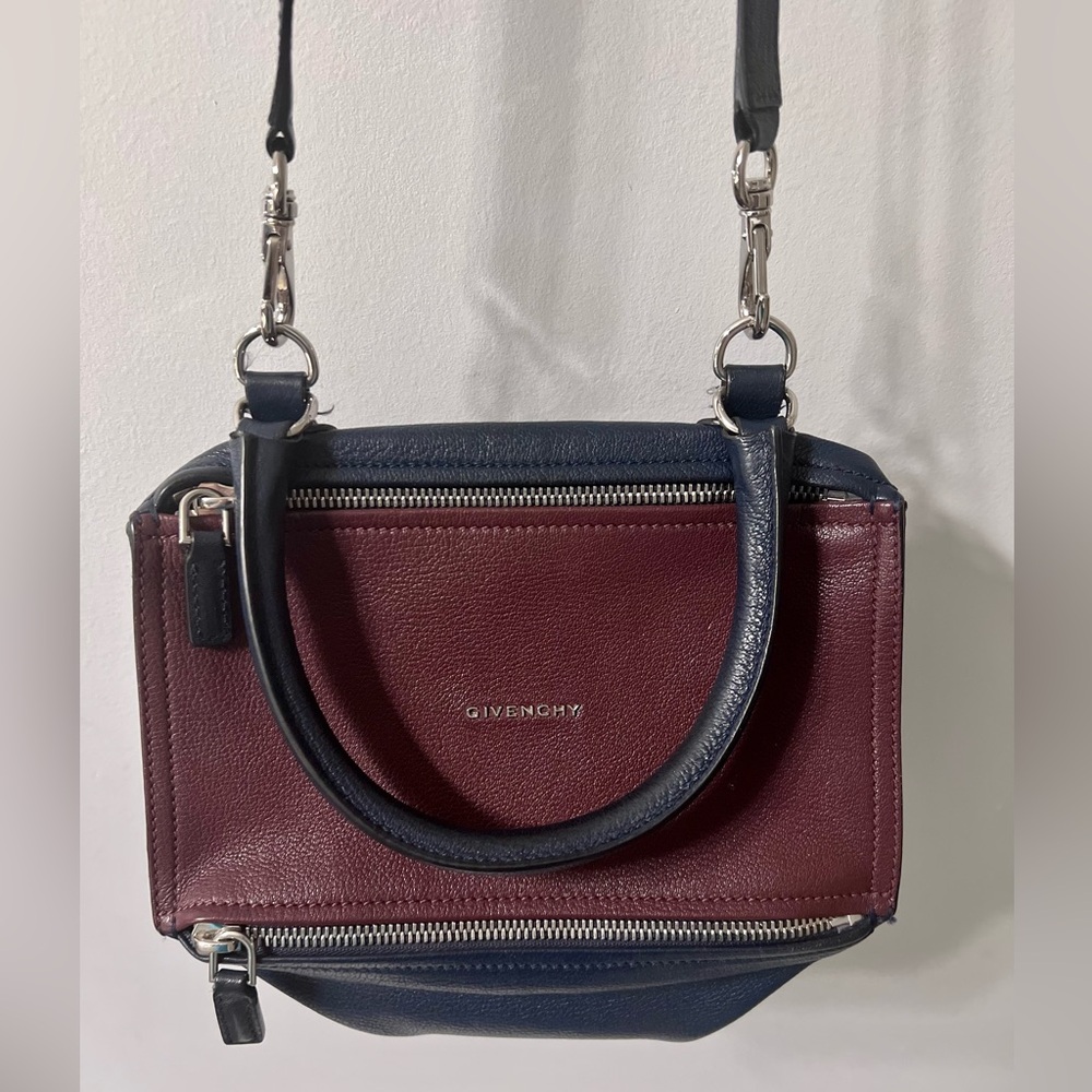 Givenchy Burgundy and Navy Crossbody Bag
